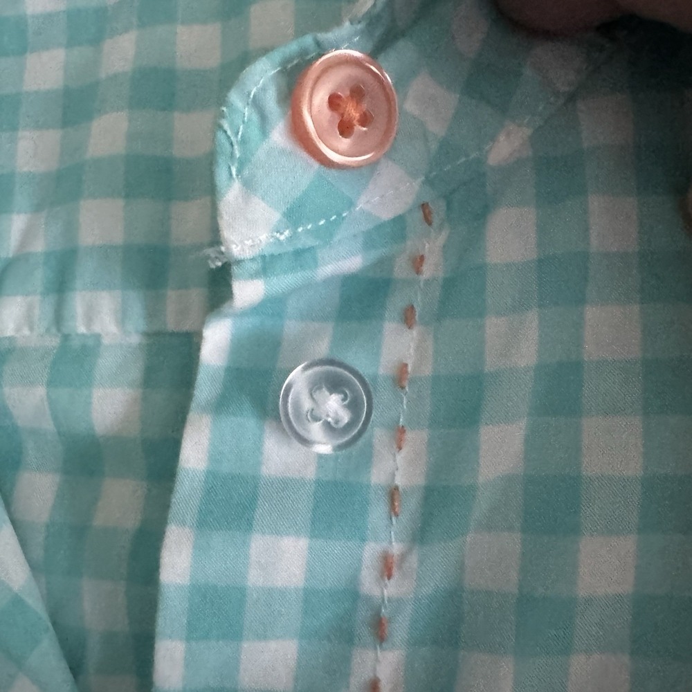 Women's Boden Gingham Shirt Blue White Check Cottagecore Tailored Preppy US 4P - Picture 6 of 13